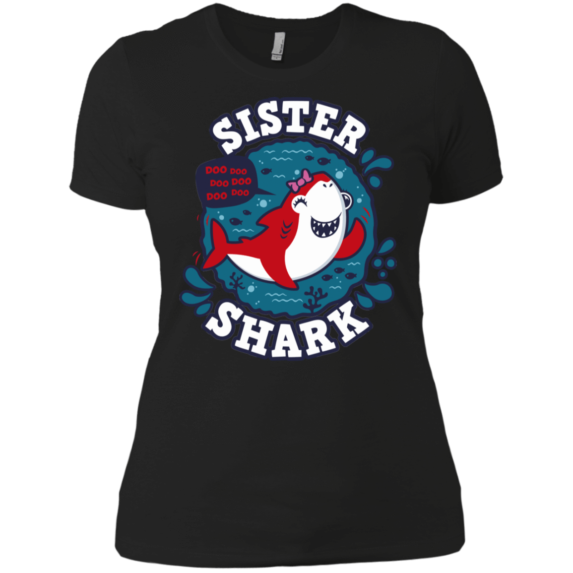 T-Shirts Black / X-Small Shark Family trazo - Sister Women's Premium T-Shirt