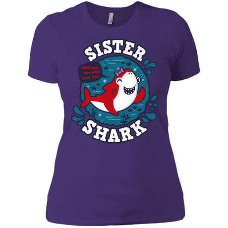 T-Shirts Purple Rush/ / X-Small Shark Family trazo - Sister Women's Premium T-Shirt