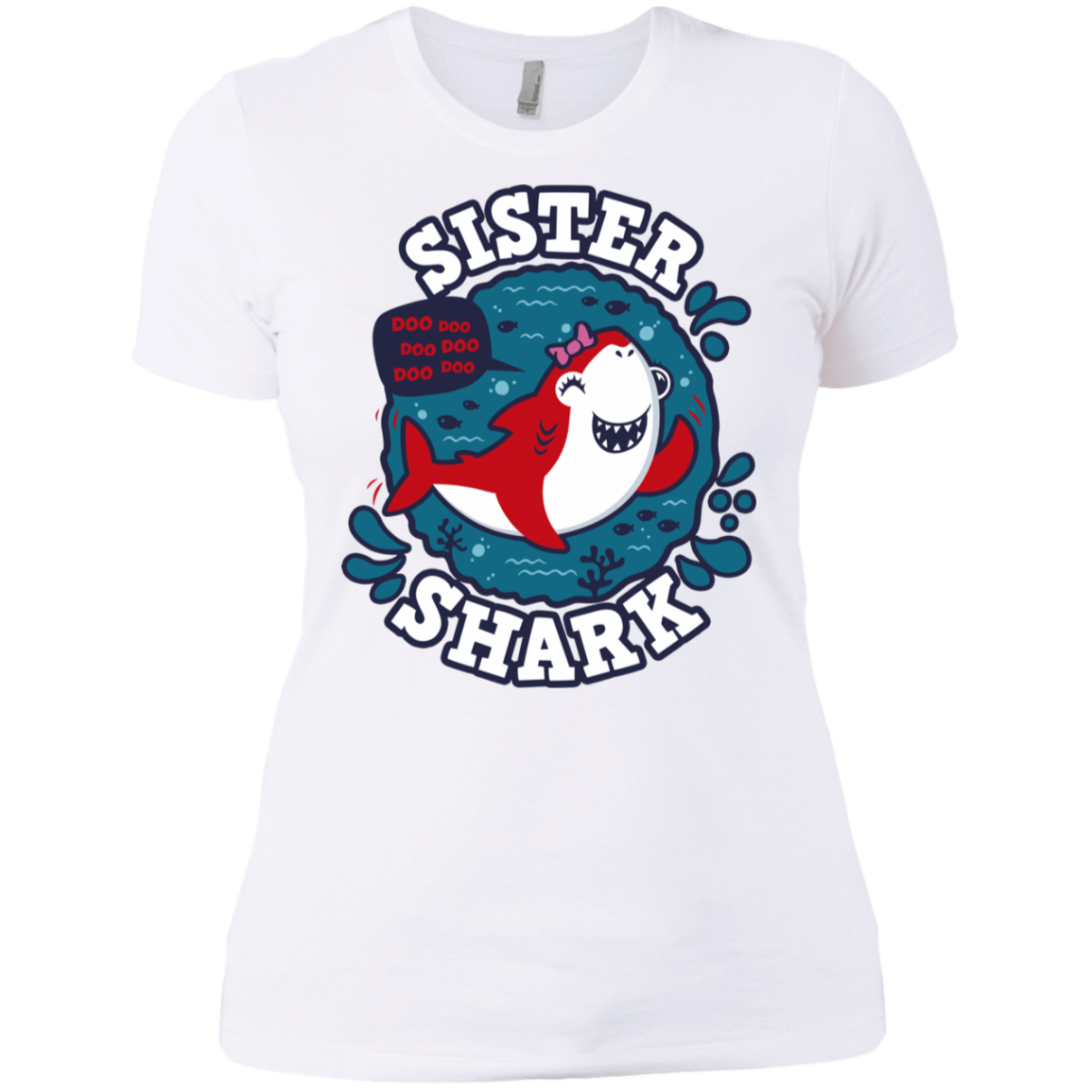 T-Shirts White / X-Small Shark Family trazo - Sister Women's Premium T-Shirt