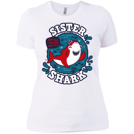 T-Shirts White / X-Small Shark Family trazo - Sister Women's Premium T-Shirt