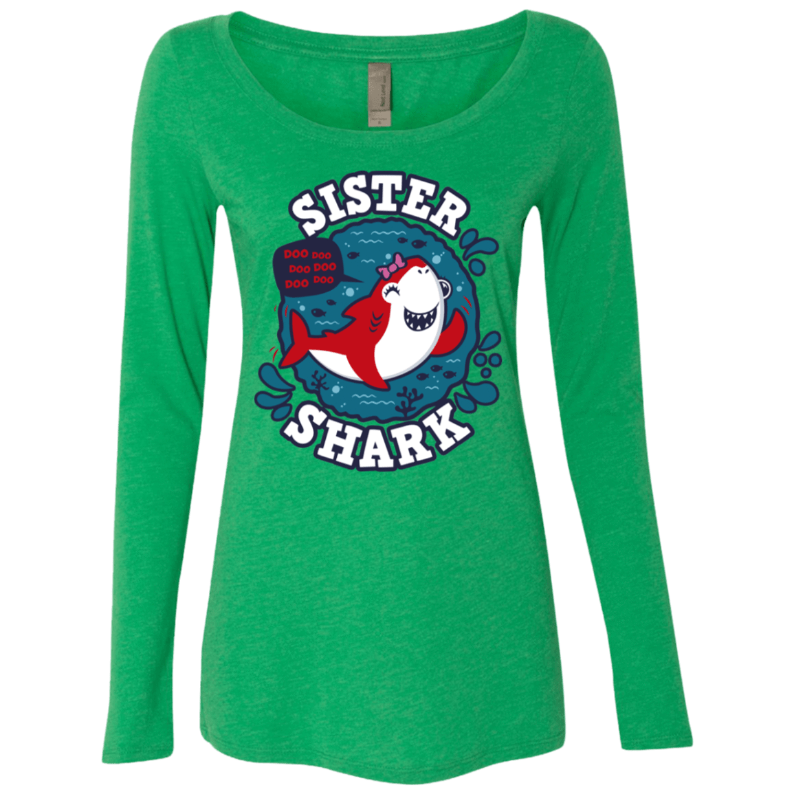 T-Shirts Envy / S Shark Family trazo - Sister Women's Triblend Long Sleeve Shirt