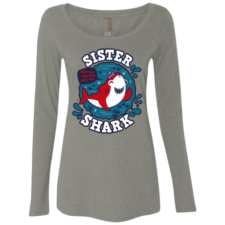 T-Shirts Venetian Grey / S Shark Family trazo - Sister Women's Triblend Long Sleeve Shirt