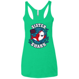 T-Shirts Envy / X-Small Shark Family trazo - Sister Women's Triblend Racerback Tank