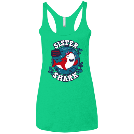 T-Shirts Envy / X-Small Shark Family trazo - Sister Women's Triblend Racerback Tank