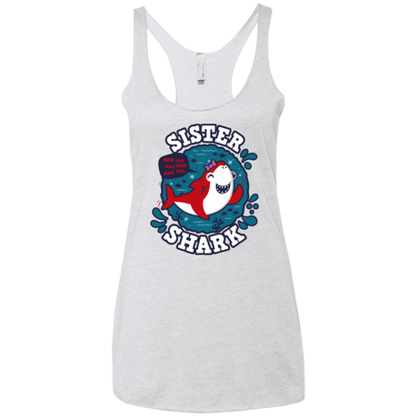 T-Shirts Heather White / X-Small Shark Family trazo - Sister Women's Triblend Racerback Tank