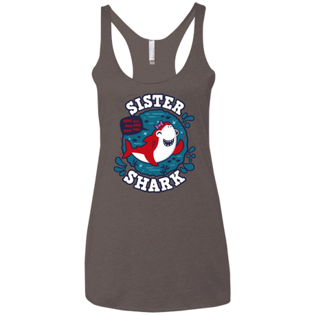 T-Shirts Macchiato / X-Small Shark Family trazo - Sister Women's Triblend Racerback Tank