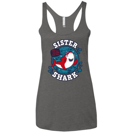 T-Shirts Premium Heather / X-Small Shark Family trazo - Sister Women's Triblend Racerback Tank