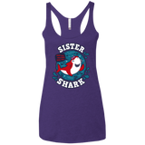 T-Shirts Purple Rush / X-Small Shark Family trazo - Sister Women's Triblend Racerback Tank