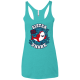 T-Shirts Tahiti Blue / X-Small Shark Family trazo - Sister Women's Triblend Racerback Tank