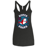 T-Shirts Vintage Black / X-Small Shark Family trazo - Sister Women's Triblend Racerback Tank