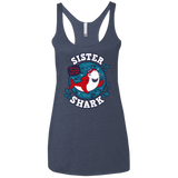 T-Shirts Vintage Navy / X-Small Shark Family trazo - Sister Women's Triblend Racerback Tank