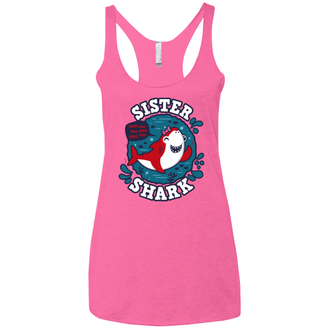 T-Shirts Vintage Pink / X-Small Shark Family trazo - Sister Women's Triblend Racerback Tank