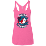 T-Shirts Vintage Pink / X-Small Shark Family trazo - Sister Women's Triblend Racerback Tank