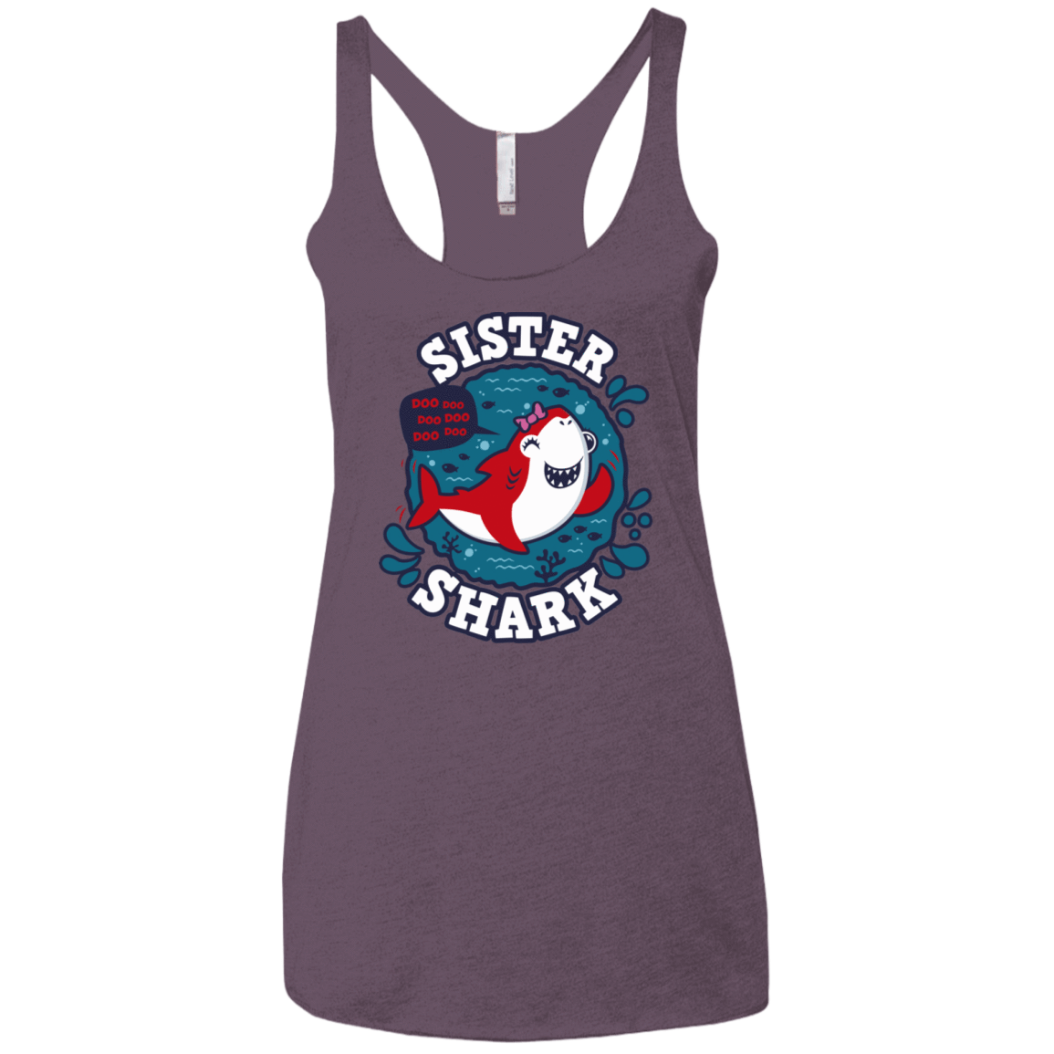 T-Shirts Vintage Purple / X-Small Shark Family trazo - Sister Women's Triblend Racerback Tank