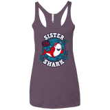 T-Shirts Vintage Purple / X-Small Shark Family trazo - Sister Women's Triblend Racerback Tank