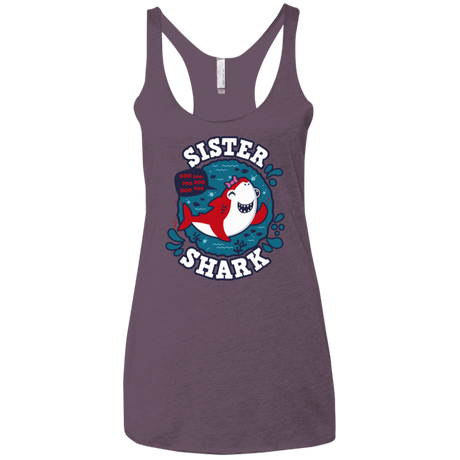 T-Shirts Vintage Purple / X-Small Shark Family trazo - Sister Women's Triblend Racerback Tank