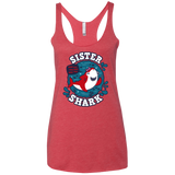 T-Shirts Vintage Red / X-Small Shark Family trazo - Sister Women's Triblend Racerback Tank