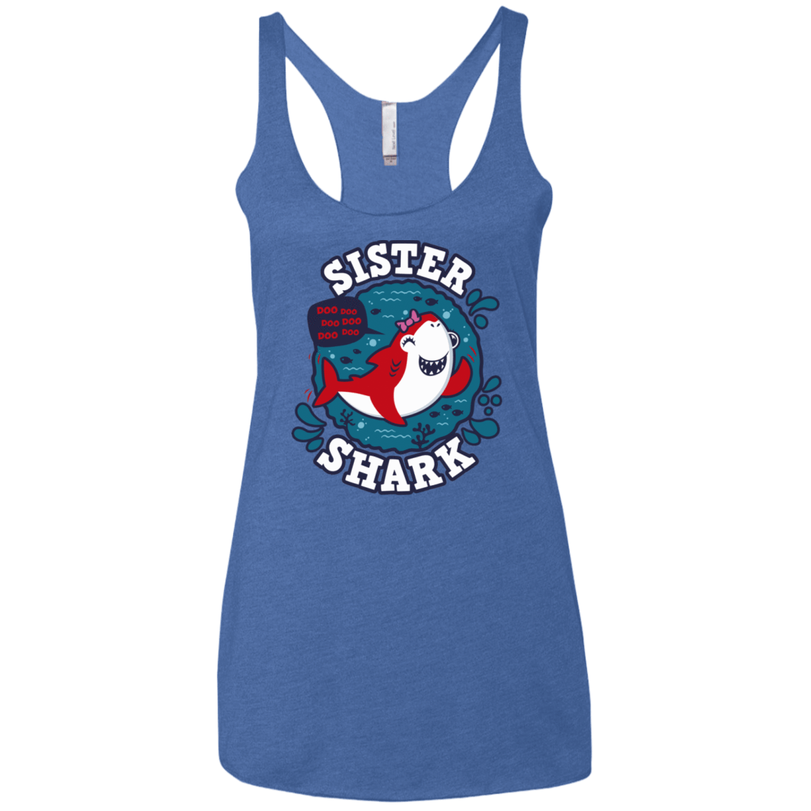 T-Shirts Vintage Royal / X-Small Shark Family trazo - Sister Women's Triblend Racerback Tank