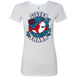 T-Shirts Heather White / S Shark Family trazo - Sister Women's Triblend T-Shirt