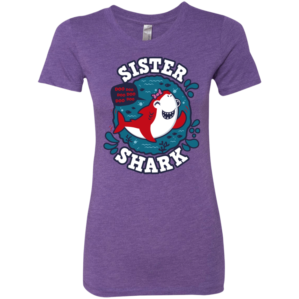 T-Shirts Purple Rush / S Shark Family trazo - Sister Women's Triblend T-Shirt