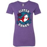 T-Shirts Purple Rush / S Shark Family trazo - Sister Women's Triblend T-Shirt