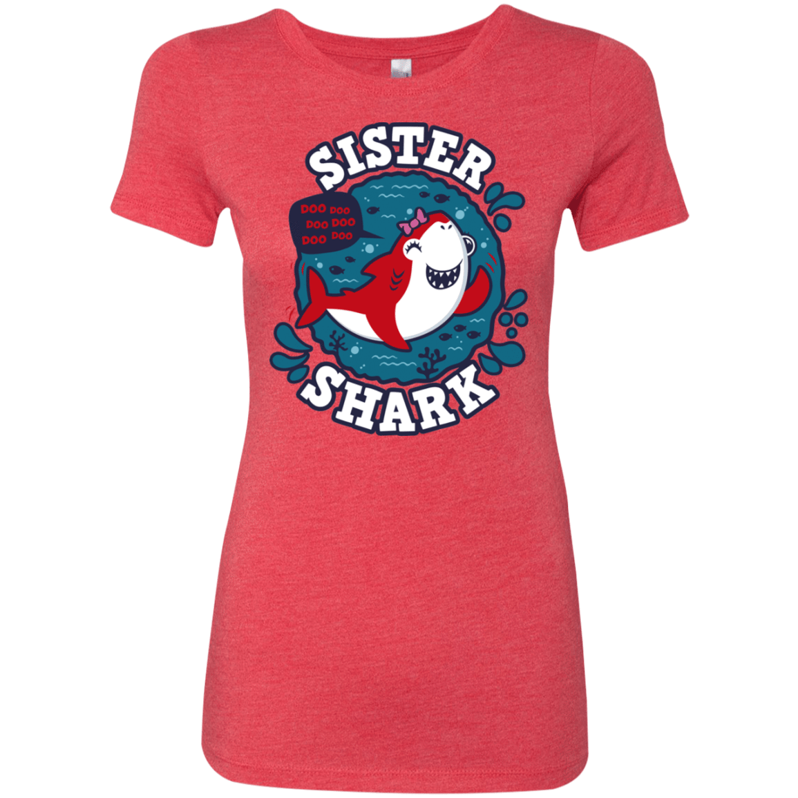T-Shirts Vintage Red / S Shark Family trazo - Sister Women's Triblend T-Shirt