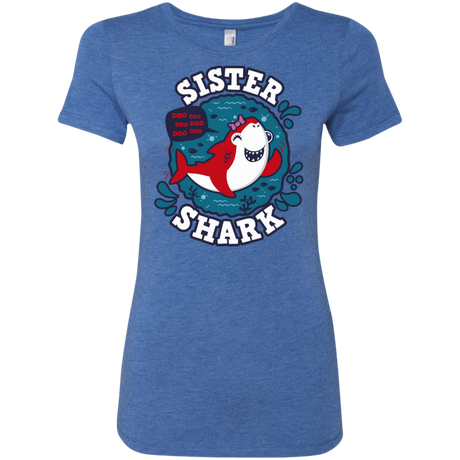 T-Shirts Vintage Royal / S Shark Family trazo - Sister Women's Triblend T-Shirt
