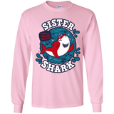 T-Shirts Light Pink / YS Shark Family trazo - Sister Youth Long Sleeve T-Shirt