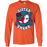 T-Shirts Orange / YS Shark Family trazo - Sister Youth Long Sleeve T-Shirt