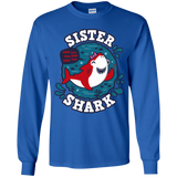 T-Shirts Royal / YS Shark Family trazo - Sister Youth Long Sleeve T-Shirt