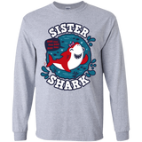 T-Shirts Sport Grey / YS Shark Family trazo - Sister Youth Long Sleeve T-Shirt