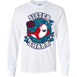 T-Shirts White / YS Shark Family trazo - Sister Youth Long Sleeve T-Shirt