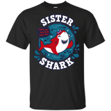 T-Shirts Black / YXS Shark Family trazo - Sister Youth T-Shirt