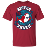 T-Shirts Cardinal / YXS Shark Family trazo - Sister Youth T-Shirt