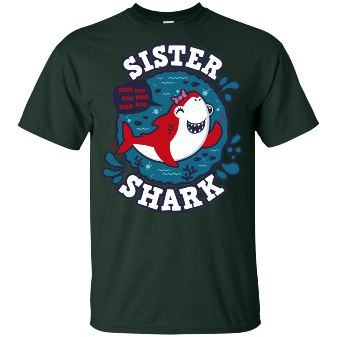 T-Shirts Forest / YXS Shark Family trazo - Sister Youth T-Shirt