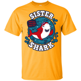 T-Shirts Gold / YXS Shark Family trazo - Sister Youth T-Shirt
