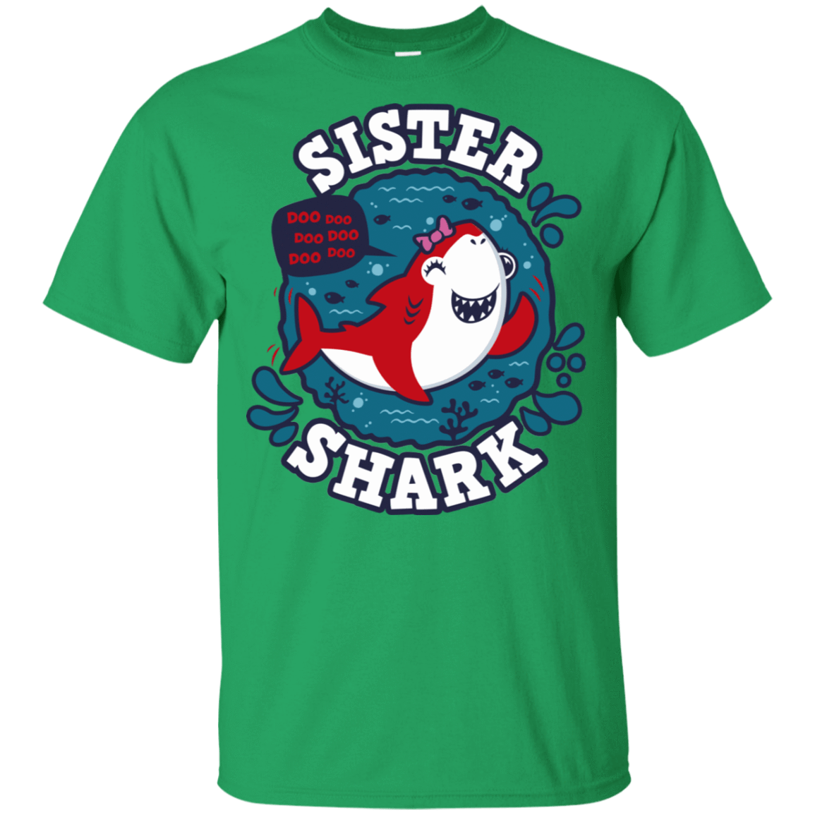T-Shirts Irish Green / YXS Shark Family trazo - Sister Youth T-Shirt
