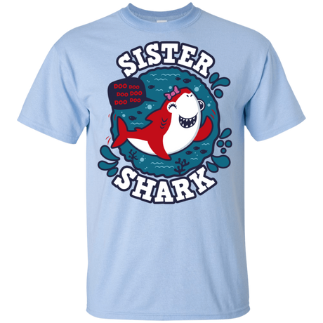 T-Shirts Light Blue / YXS Shark Family trazo - Sister Youth T-Shirt