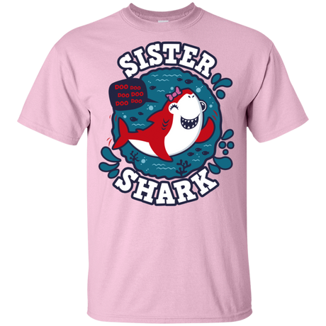 T-Shirts Light Pink / YXS Shark Family trazo - Sister Youth T-Shirt