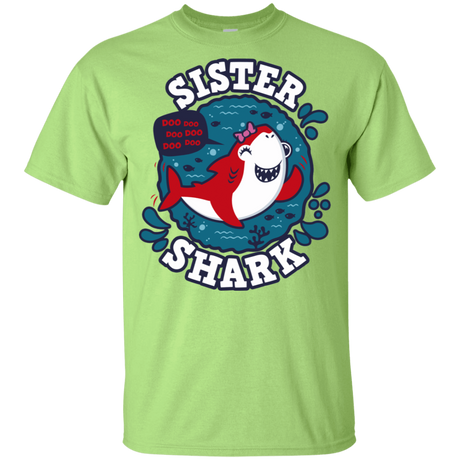 T-Shirts Mint Green / YXS Shark Family trazo - Sister Youth T-Shirt