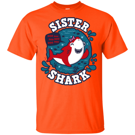 T-Shirts Orange / YXS Shark Family trazo - Sister Youth T-Shirt