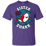 T-Shirts Purple / YXS Shark Family trazo - Sister Youth T-Shirt