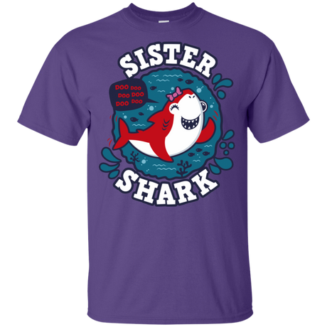 T-Shirts Purple / YXS Shark Family trazo - Sister Youth T-Shirt