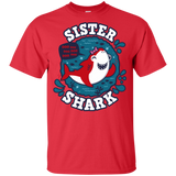 T-Shirts Red / YXS Shark Family trazo - Sister Youth T-Shirt