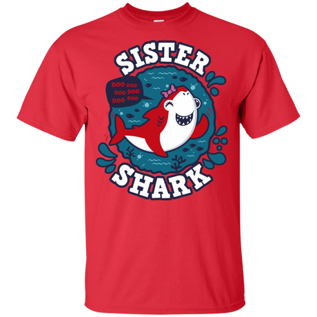 T-Shirts Red / YXS Shark Family trazo - Sister Youth T-Shirt