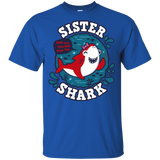 T-Shirts Royal / YXS Shark Family trazo - Sister Youth T-Shirt