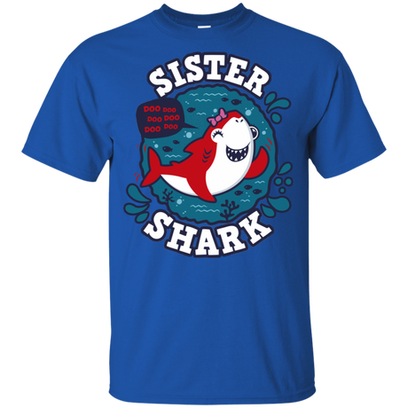 T-Shirts Royal / YXS Shark Family trazo - Sister Youth T-Shirt