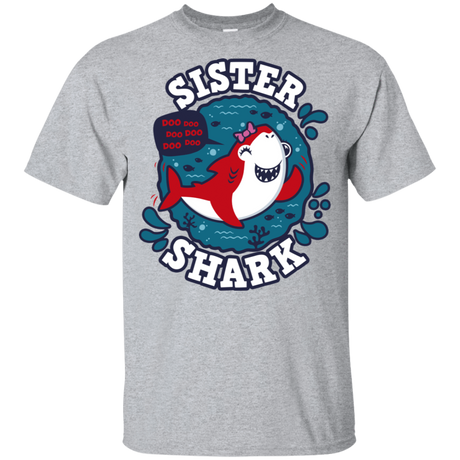 T-Shirts Sport Grey / YXS Shark Family trazo - Sister Youth T-Shirt
