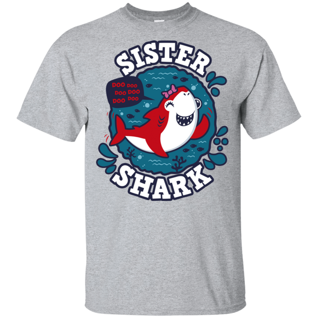 T-Shirts Sport Grey / YXS Shark Family trazo - Sister Youth T-Shirt