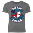 T-Shirts Premium Heather / YXS Shark Family trazo - Sister Youth Triblend T-Shirt